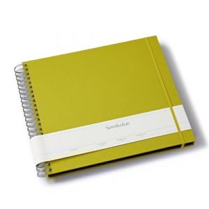 Semikolon 369971 Album &agrave; spirales Maxi Mucho - 34,5 x 30 cm - Album photo, 90 pages noir, livre photo, matcha vert clair (Ponera, neuf)