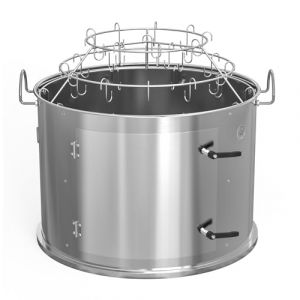 Onlyfire Système de cuisson à chambre de fumage moyen en acier inoxydable pour barbecue à charbon Weber Kettle 57 cm, transformez votre bouilloire en Smoker (Onlyfire Store, neuf)