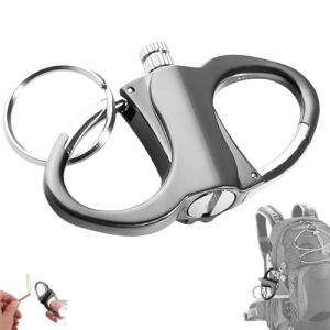 NHQZ 1 Pièces Allumettes avec Mousqueton, Porte-Clés à Silex, Pendentif Homme, Stylé Porte Cle(argent) (NHQZ, neuf)