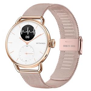 SUGARJAR 18MM M&eacute;tal Bracelet Compatible avec Withings ScanWatch 2 42mm/ScanWatch Horizon/ScanWatch 42mm/Steel HR 40mm/Steel HR Sport (WUTIAOREN-FR, neuf)