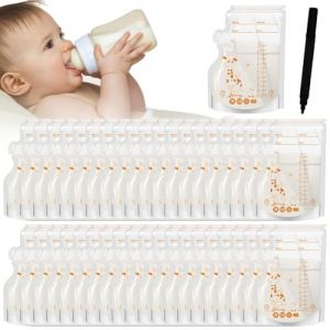 Sachets Conservation Lait Maternel,Sac Congelation Lait Maternel,Sachet Lait Maternel,Sac de Stockage de Lait Maternel,Sac Isotherme Lait Maternel,Sac Conservation au Frais avec échelle (40pcs) (Poseidoneye, neuf)