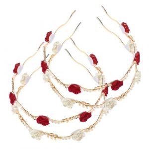 Beaupretty 4 Pi&egrave;ces d&eacute;corations robe bijoux de t&ecirc;te pour femmes bandeaux Bandeau fleur pour mari&eacute;e Bandeau fleur rose accessoires de cheveux de mariage bijoux de mariage pour la mari&eacute;e perle (lorianca, neuf)
