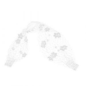 CALLARON -Tête De Mariée En Forme De Cage À Oiseaux Chapeau Bibi En Forme De Cage À Oiseaux Avec Perles D'Imitation Et Peigne À Cheveux Voile De Fête De Thé Et De Mariage (Raindrops On Roof, neuf)