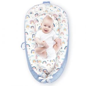 Reducteur de Lit Bebe en Coton, R&eacute;ducteur B&eacute;b&eacute; Cocon Bebe pour Nid d'Ange Couffin et Naissance, Chaud Doux et Respirant, Couffin de Voyage Portable, Parfait pour Filles et Gar&ccedil;ons Nouveau-n&eacute; (suncitykids, neuf)