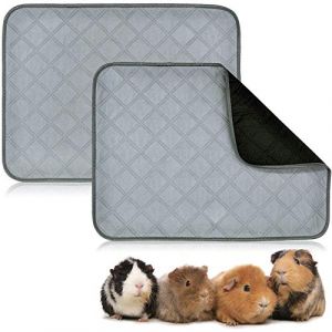 RANYPET Lot de 2 Tapis pour Cage De Cochon d'Inde Lavable Etanche Antidérapant Couverture Absorbant pour Petits Animaux Lapin Nain Chinchilla Hérisson 60 * 45cm (Rypet-UK, neuf)