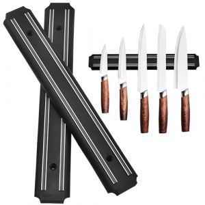 Porte couteaux aimanté 2 pieces 33 cm aimant couteau mural barre aimantée porte couteaux support couteaux aimanté barre aimantée pour couteaux porte couteau aimanté (Turnaroundtech, neuf)