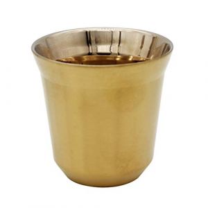 Abcsea 1 Pi&egrave;ce Tasses &agrave; Expresso, Tasse &agrave; Caf&eacute; en Acier Inoxydable, Tasse &agrave; Caf&eacute; Double Paroi, d'or 80ml (Abcsea EU, neuf)