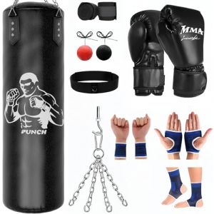 Suspension Sac De Frappe, Punching Ball Lourd De 120 CentimèTres, Sac De Boxe pour Enfants, Adolescents Et Adultes (Non Rempli) (Wang leng w, neuf)
