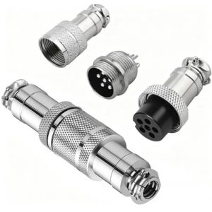 RUNCCI-YUN 2 pi&egrave;ces GX12 6 Broches Aviation Connecteur,12mm souder M&acirc;le et Femelle Amarrage Panneau C&acirc;ble Connecteur d'aviation (GX12 6Pin) (RUNCCI-YUN, neuf)