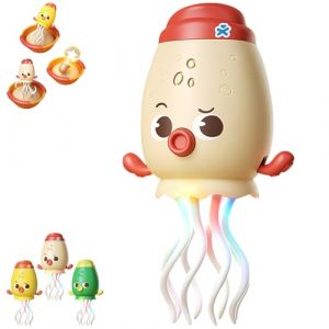 Explorateur de tentacules intelligent, pieuvre Wiggly Wonder - Pieuvre électrique à éviter de ramper avec LED et musique - Jouet calamar dansant - Rechargeable par USB (rose) (Rui 7-14Delivery, neuf)