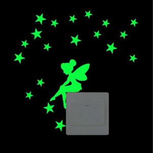 Renopfect Stickers muraux pour chambre à coucher - Stickers muraux phosphorescents | Motifs animaux décalcomanies, interrupteur de lumière créatif, art de décoration (perfecti, neuf)