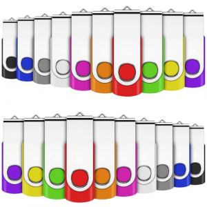 Cle USB 4 Go, EASTBULL Cl&eacute; USB 2.0 Flash Drive Clef USB Pivotant Stockage Disque M&eacute;moire Stick Pendrive (10 Couleurs 4GB*50PCS) (Dream success, neuf)