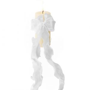 Bougie de Baptême Sans Gouttes, Bougie de Communion Blanche Sans Gouttes, Bougies Avec Nœud, Bougies de Mariage Sans Gouttes, pour Communion Baptême Mariage (JIANG ZONGLIANG DE DIAN, neuf)