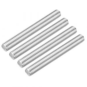 QUARKZMAN 4 Pcs Tige Filet&eacute;e Enti&egrave;rement 1/2"-13 UNC Pas de Filetage 100mm de Long en Acier Inoxydable 304 Tiges Filet&eacute;es &agrave; Droite, Goujons de Barre pour R&eacute;paration, Bricolage (QUARKZMAN, neuf)