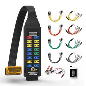 D&eacute;tecteur de protocole OBD2 Version am&eacute;lior&eacute;e pour Automobile OBDII avec connecteur 16 Broches Outil de Diagnostic de d&eacute;faut de c&acirc;ble de 45 cm avec Affichage de la Tension OBD Indicateur Lumineux LED (popidi, neuf)