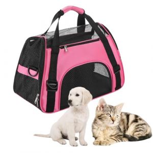 Sac de Transport Chien Chat en Oxford Sac &agrave; Main des Animaux de Compagnie par Avion et Voiture Respirant Lavable et Pliable pour Petit Animaux Chaton Chiot Lapin et Autres Animaux (ITODAUK, neuf)