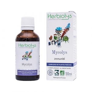 Herbiolys | Complexe Mycolys Bio | Immunité | Extrait de plantes fraîches Bio (Cassis, Lavande, Romarin, Sarriette, Eucalyptus, Thym) | 50ml | Fabriqué en France (BIVEA, neuf)