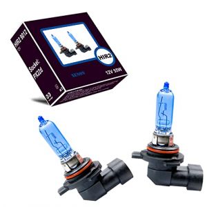 LIGHTWORLD24 Lot de 2 ampoules halog&egrave;nes HIR2 9012 12V 55W Xenon Blanc Feux de croisement, feux de route, feux de brouillard, feux de circulation diurnes pour voiture Culot Px22d (Light-World-24, neuf)