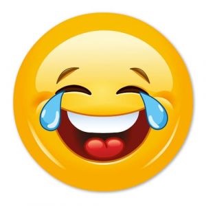 Autocollant Smile Tears I rond Ø 10 cm I Sticker souriant pour ordinateur portable, scooter, moto, voiture, porte et plus I résistant aux intempéries I kfz307 (easydruck24, neuf)