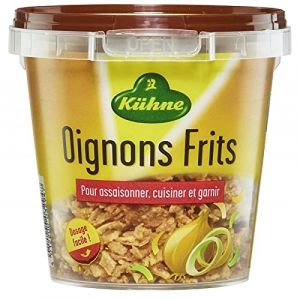 KUHNE - Oignons Frits Croustillants de Qualité Supérieure - 100g - Idéal pour Ajouter une Touche Croustillante à vos Plats - Bouillons et Aides C - le Lot De 4 (Franc shopping, neuf)