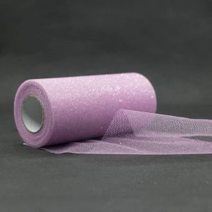 Rouleau De Ruban En Tulle étincelant 22m *15cm Tulle Pailleté Rouleau Mesh DIY Cadeau Artisanal Tutu Jupe Party ChairSash Wedding Party Décoration (11 Rose Violet) (miqilinaecm, neuf)