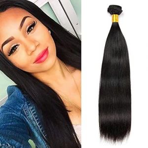 Straight Human Hair Bundles Meche Tissage Bresilien Lisse Court Tissage Naturel Cheveux Humain Lisse Naturelle Tissage Bresilien En Lot Couleur Noire Naturelle 100g 14 Pouce (beiyuan hair product, neuf)