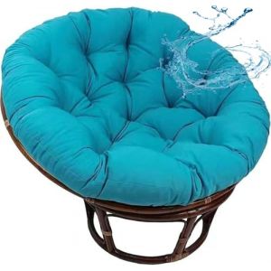 ZZDZW Coussin pour Fauteuil Papasan,Rond,Résistant Aux UV, Imperméable, Extérieur/Intérieur - Grand Coussin De Sol pour Meubles De Jardin Chaise De Balcon(Bleu Clair,180cm) (Pooneeliff, neuf)