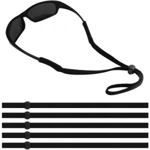 Qufiiry 5 pi&egrave;ces Sangles de Lunettes de Sport, Maintien fort Elastic Cordon Lunettes, Cordon de Lunettes de Soleil de Sport R&eacute;glable, Cordon de Lunettes Antid&eacute;rapant pour Femmes, Hommes et Enfants (Superstring theory, neuf)