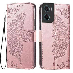 EASSGU Coque pour Motorola Moto g05 / Motorola Moto E15 (6.67" inches) Etui Flip Magn&eacute;tique avec 3 Fentes pour Cartes 1 Portefeuille, Housse - Or Rose (EASSGU, neuf)