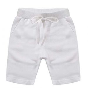 Dingdong B&eacute;b&eacute; Enfant Gar&ccedil;on Et&eacute; Coton Shorts（Blanc,4Ans） (Ding dong's Closet, neuf)