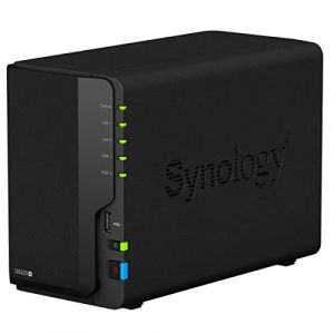 Synology DS220+ 4To NAS 2 Baies avec 2 x Disques Durs WD Red de 2To Noir (CyberTech_Lippetal, neuf)