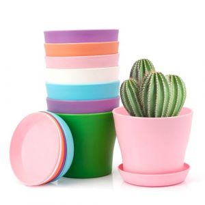 Pot de Fleur,Cache-Pots de Fleurs,Pot de Fleur Exterieur,Pot Plastique Plante,8pcs Pot de Fleur Plastique,Petit Pot de Fleur,Pot Rempotage,Pot Semis Plastique,Jardiniere Balcon,Pot Semis,Bacs à Fleurs (paiysxi, neuf)