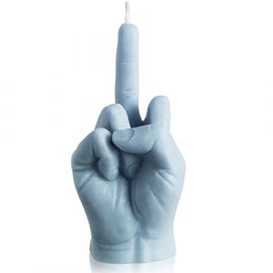 GROBRO7 Bougie Doigt du Milieu Parfum Pastel Danois Décoration de Chambre Cire de Soja Naturelle Pin Bâtons d'encens Aromathérapie Gesture Bougies pour Bureau Festival Fête Cadeau de pendaison (Bleu) (versrh, neuf)