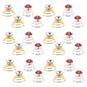 DECHOUS Pince &agrave; Cheveux Spirale Mari&eacute;e 60 Pi&egrave;ces &Eacute;pingles &agrave; Cheveux Torsad&eacute;es Strass Accessoires Coiffure pour Mariage et F&ecirc;tes &Eacute;pais ou Fins Utilisation Facile Couleur Couleur Al&eacute;atoire (Delicious.C, neuf)