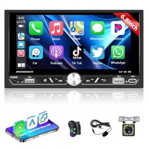 Motorsi Carplay Autoradio 2 DIN 6,8" HD &Eacute;cran Tactile Filaire Android Lecteur MP5 Compatible Bluetooth/MirrorLink/FM/USB2.0/AUX/Charge/T&eacute;l&eacute;commande + Cam&eacute;ra de Recul (Huanhuan shop, neuf)