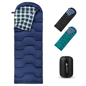 Forceatt Sac de Couchage, -8°C-10°C Sac de Couchage Grand Froid en Flanelle, Sac de Couchage Adulte avec Idéal pour Le Camping, La Randonnée et d'autres Activités de Plein Airen Temps Froid. (MaoLianXin, neuf)