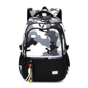 Amythe Sac &agrave; Dos pour Gar&ccedil;ons Cartable Primaire College, Sac Ecole Tendance L&eacute;ger pour les Adolescents pour 9-18ans, Sac D'&eacute;cole Grande Capacit&eacute; Convient pour le Trolley, Noir (Amythe, neuf)