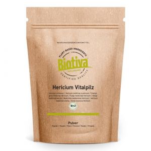 Hydne hérisson poudre bio 150g - Yamabushitake - Végan - Hericium erinaceus - Conditionné et certifié en Allemagne - Biotiva (goodorganics, neuf)