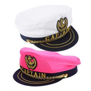 LIFKOME Chapeau De Marin Casquette De Casquette Pour Homme Pour Bateau Cosplay Accessoires De Costumes (Yaeerang, neuf)