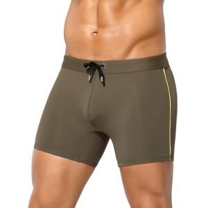 Mauro Kane Maillot de Bain Homme Boxer avec Cordon de Serrage Réglable Short de Bain Caleçon Swimming Trunks Piscine (Mauro Kane, neuf)