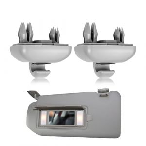 2 Pi&egrave;ces Clip Pare Soleil,Crochet Pare-Soleil Remplacement Fixation Attache Int&eacute;rieur Pare Soleil Support Visi&egrave;re Compatible,pour Voiture Audi A1,A3,A4,A5,Q3,Q5 (8E0,857,562) A7,B6,B7,B8,S4,S5(Gris) (CARTOLOGY DIRECT S.R.L., neuf)