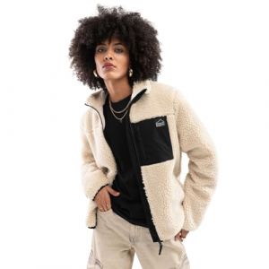 SIROKO - Veste Polaire Sherpa pour Femme Levi-W - L - Beige/Noir (SIROKO ®, neuf)
