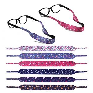 Hifot 6 pièces Cordon Lunettes Sangle Enfant, Néoprène Chaînes et cordons à lunettes Flottante Lanières de lunette spour lunettes de sport, Lunettes de soleil, Lunettes de natation (XOSRT, neuf)