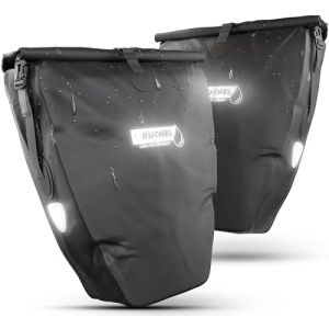 Büchel Sacoche de vélo pour Porte-Bagages I 25.4 L - 100% étanche I avec poignée et bandoulière I Sacoche de vélo pour Porte-Bagages, Sacoche de Porte-Bagages, sacoches de vélo arrière (KLB Trade GmbH, neuf)