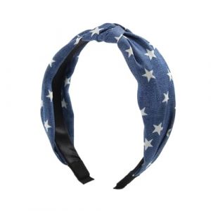 1/3 bandeaux en tissu denim imprimé noué pour femmes et filles, pour le shopping, le lavage du visage, bandeau simple en denim (vert militaire) (WANGJZNB, neuf)