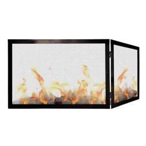 Pare-étincelles d’Angle Réversible pour Cheminée 60×50×50 – Modèle Dolomite en Acier et Fer Forgé – Grille de Protection Sécurité Pare-feu Élégante Contre Étincelles et Feu (AS SHOP ITALIA, neuf)