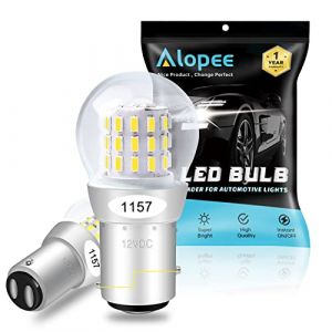 2-Pack 1157 BAY15D 7528 2057 2357 Lumière Blanche de LED 12V-DC, AK-3014 39 Ampoules de Rechange de SMD pour Lumière Courante de Jour de Camping de Camping-car, Queue, Clignotant, Lumière de Frein (EU-AMAZENAR Global, neuf)