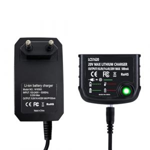 Umelee Chargeur Batterie LCS1620 pour Batterie Li-ION Black & Decker 10,8V/14,4V/20V LB20 LBX20 LBXR20 LBXR20-OPE LBX4020 LB2X4020 LBXR2020-OPE LB2X3020-OPE, avec Prise UE (Umelee-EU, neuf)