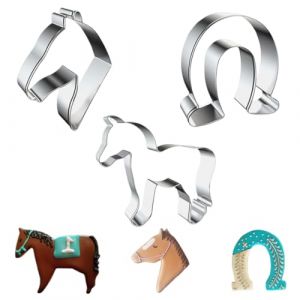 UIEXAY Emporte-Pi&egrave;ces Cheval, 3 Pi&egrave;ces Ensemble D'Emporte-Pi&egrave;ces Cheval De No&euml;l, Emporte-Pi&egrave;ce En Acier Inoxydable T&ecirc;te De Cheval, Emporte-Pi&egrave;ce Fer &Agrave; Cheval (Behaodian Store, neuf)