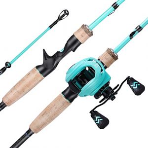 Sougayilang Baitcaster Combos, Combo Baitcasting l&eacute;ger, Combo de Cannes &agrave; p&ecirc;che M/MH Baitcasting 2 pi&egrave;ces, Kit Canne &agrave; p&ecirc;che et Moulinet 5.9FT/6.9FT-1.8LL (CARP FISHING 955, neuf)